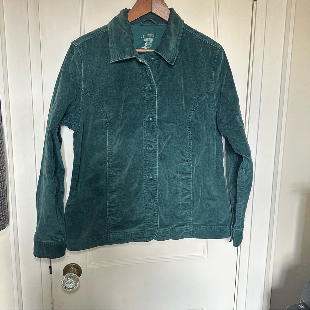 Women's Green Corduroy Northern Reflections Jacket - Size M